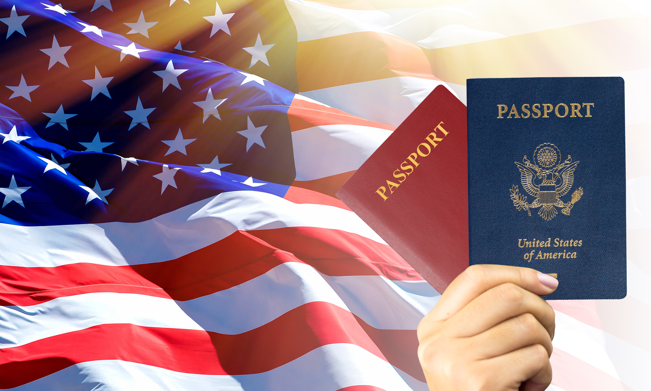 Inside American Flag With Passport1