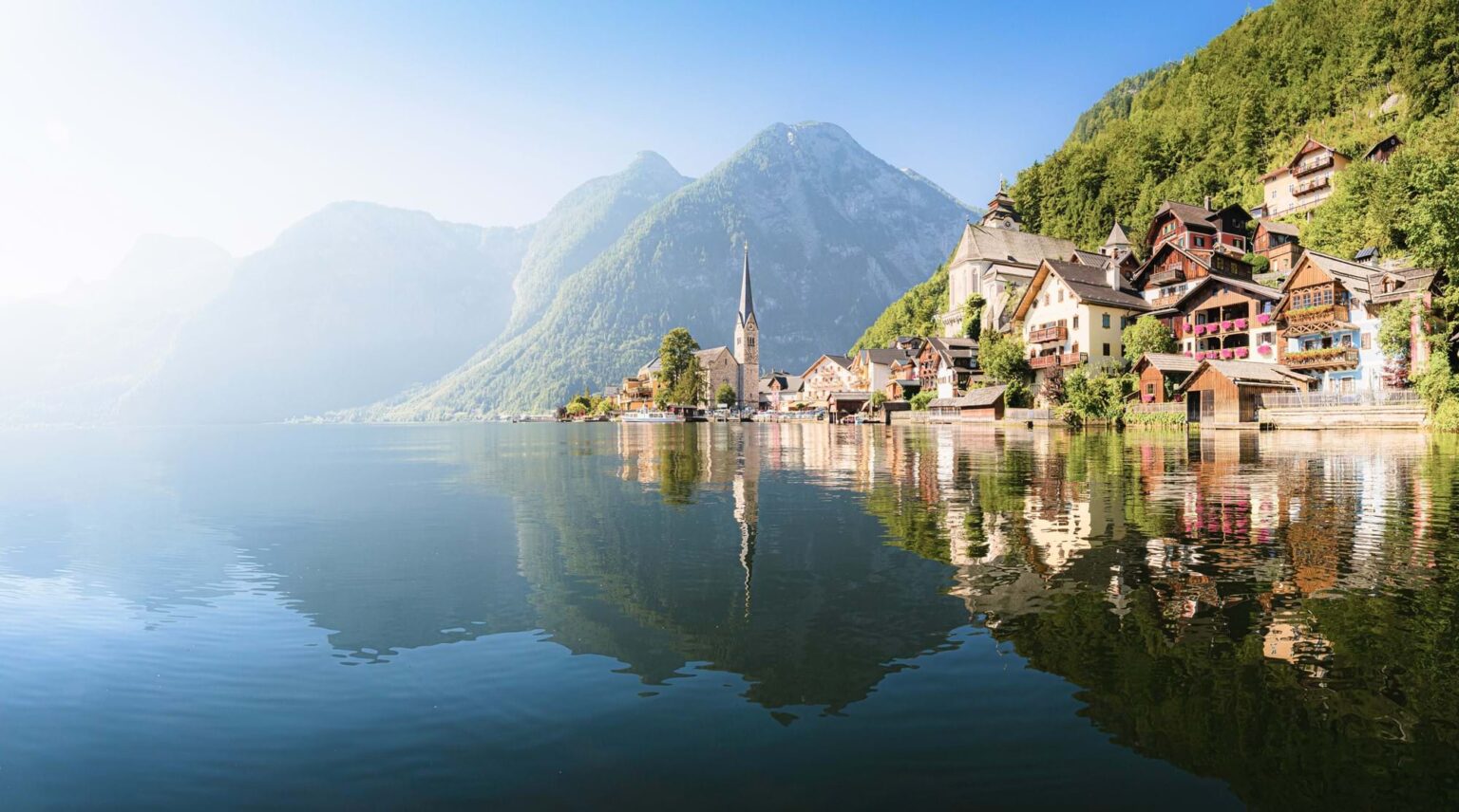 Austrian lake and mountains
