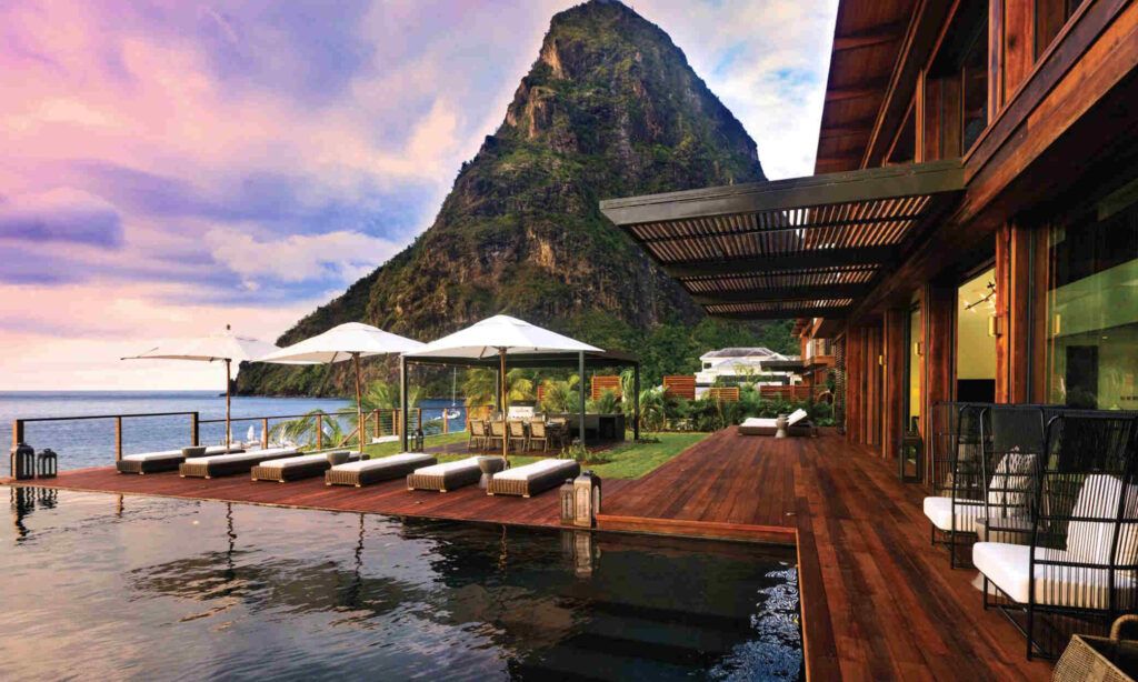 The best luxury resorts in St Lucia include Sugar Beach.