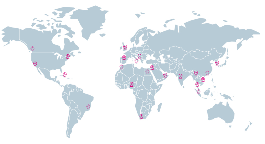 Global Offices Map Image