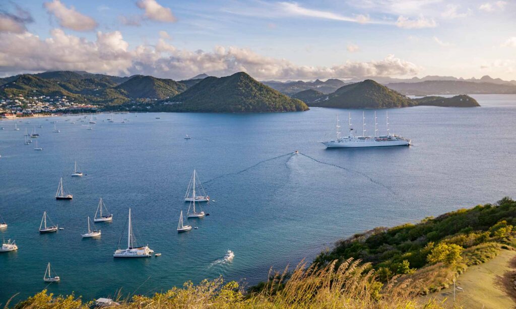 Sailing enthusiasts will love St Lucia.